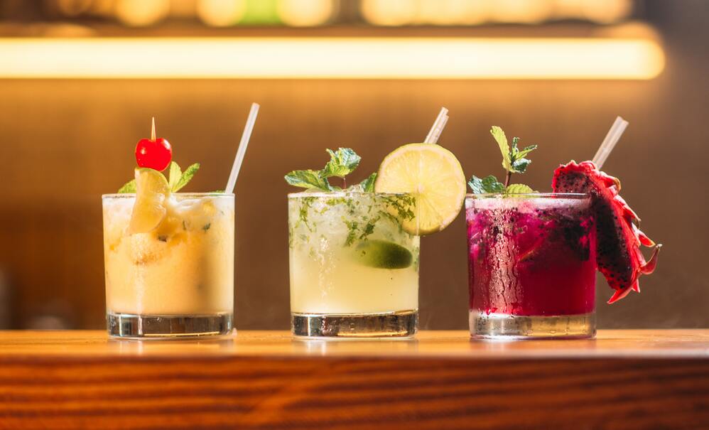 fruit puree mojitos