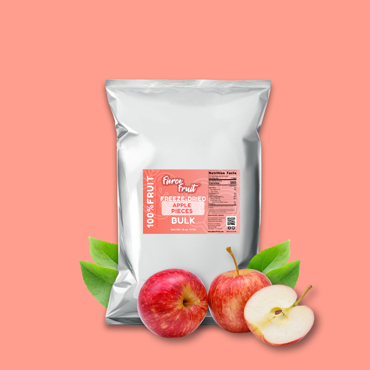 Freeze-Dried Apple Pieces | 100% Real Fruit | No Sugar Added