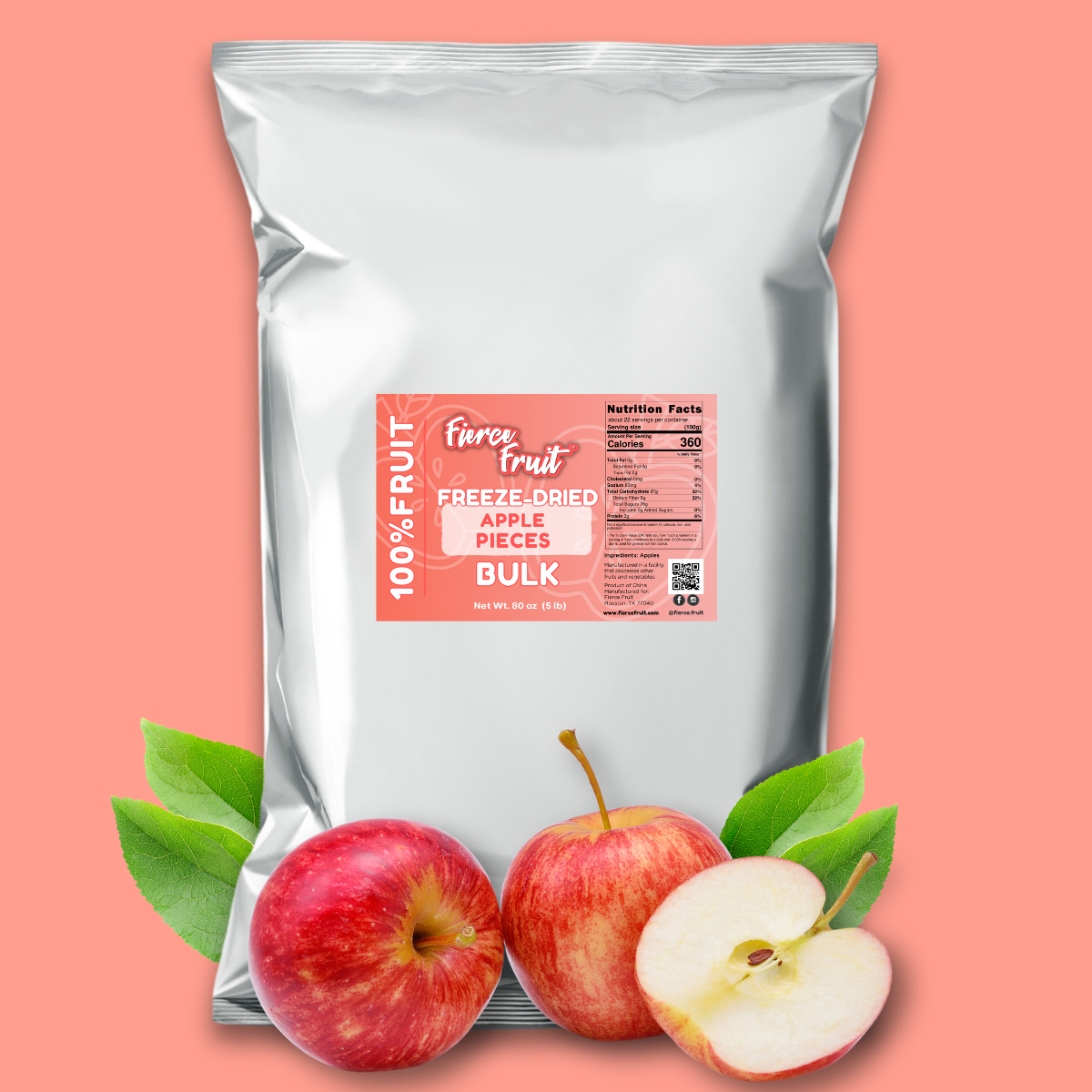 2個セット】M3D アップル＆ローズ　シャンプー＆コンデ　500mlリフィルセッ Freeze-Dried Apple Pieces | 100% Real Fruit | No Sugar Added