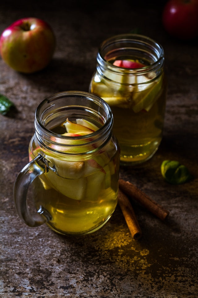 Jars of fruit ciders