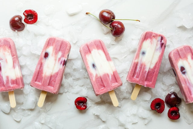 Cherry popsicles