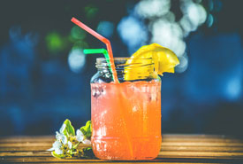 Mixed cocktail with citrus.